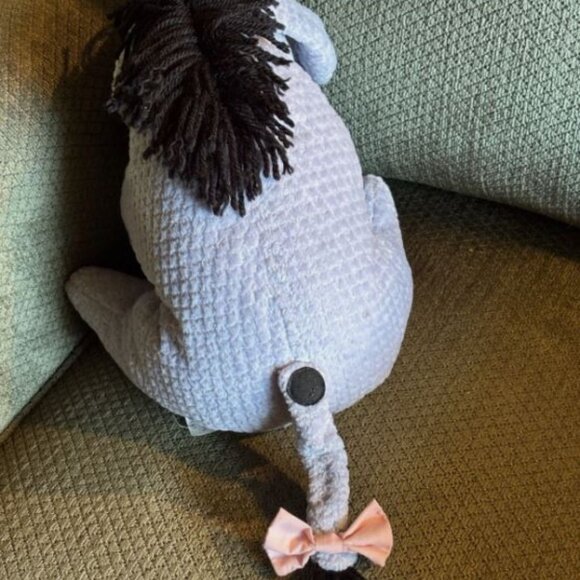 Vtg Disney Store Stuffed Plush Chenille Winnie The Pooh Eeyore Donkey - Picture 3 of 5
